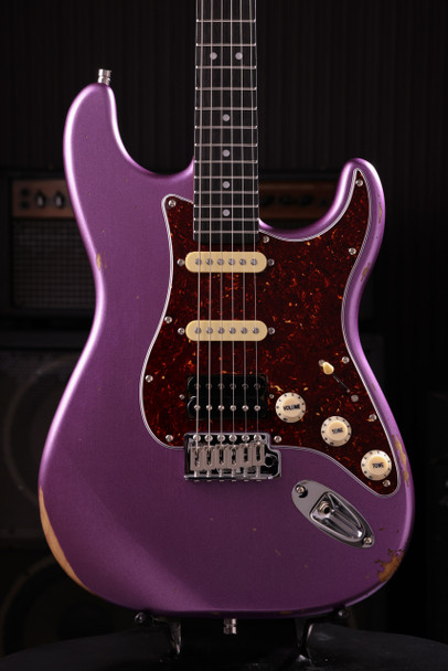 Patina PS-7 PP R Electric Guitar, Purple Relic 