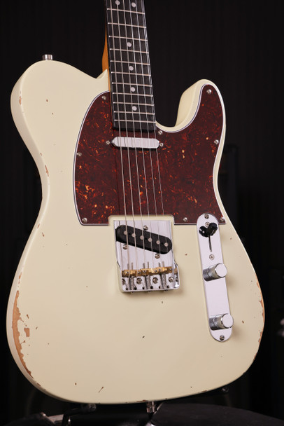 Patina PT-6 OW R Electric Guitar, Olympic White Relic 