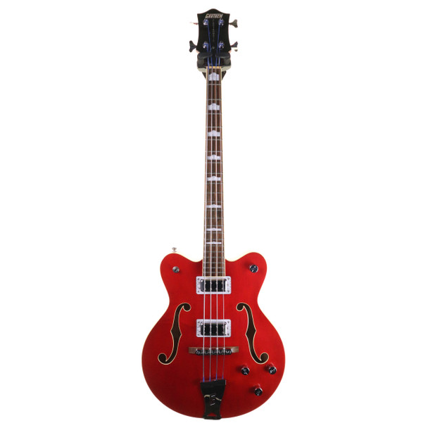 Gretsch G5442BDC Electromatic Hollow Body Short Scale Bass Guitar with Hard Case, Trans Red (pre-owned)