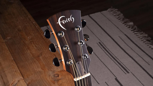 Faith FKVTHS Naked Venus Electro Acoustic Guitar, Trembesi Honey Stain 