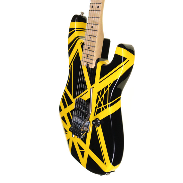 EVH Striped Series Guitar, Black with Yellow Stripes (pre-owned)