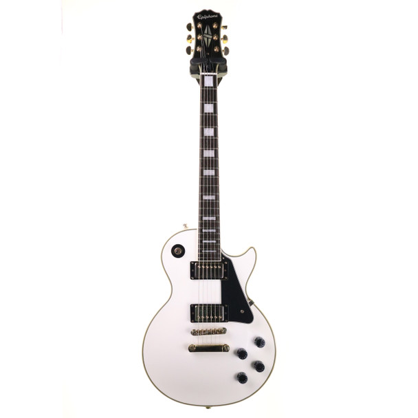 Epiphone Les Paul Custom Electric Guitar, Alpine White with Gig Bag (pre-owned)
