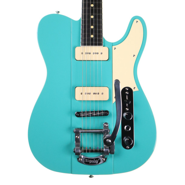 Reverend Signature Series Greg Koch Gristle 90 Electric Guitar, Tosa Turquoise, Ebony with Hard Case (pre-owned)