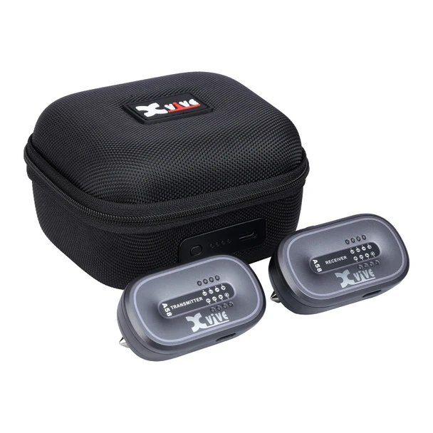 XVIVE AC58 Guitar Wireless System Bundle, Including Charging Case, 5.8 GHz 