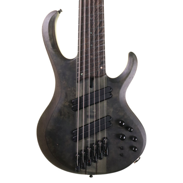 Ibanez BTB806MS-TGF 6 String Electric Bass Guitar, Transparent Gray Flat with Case (pre-owned)