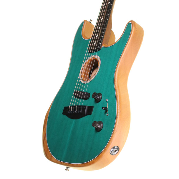 Fender Ltd Ed American Acoustasonic Stratocaster Electro-Acoustic Guitar, Aqua Teal  (ex-display)