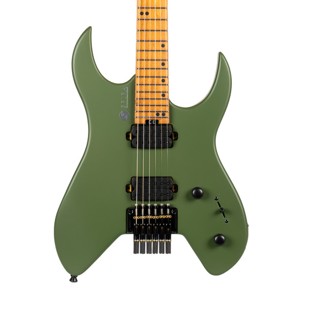 Spira S-400 MGR Headless Electric Guitar, Satin Green 