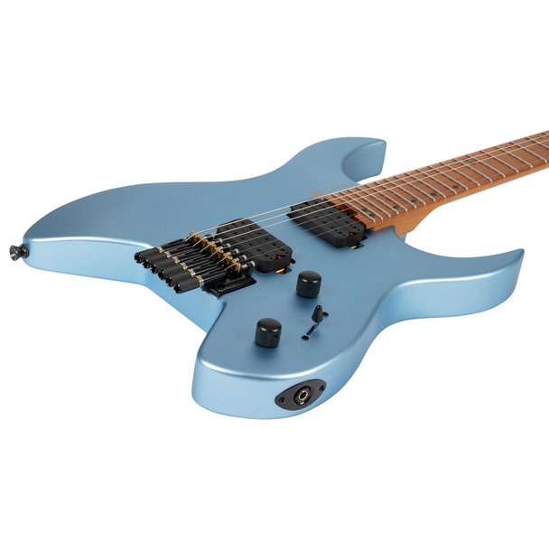 Spira S-400 MPB Headless Electric Guitar, Satin Blue 