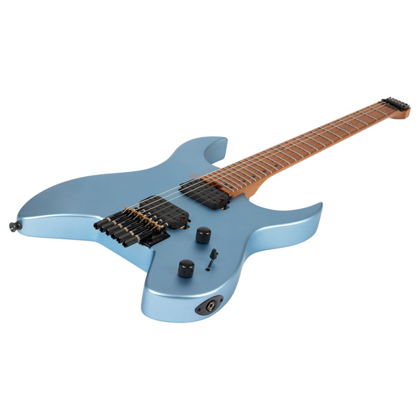 Spira S-400 MPB Headless Electric Guitar, Satin Blue 