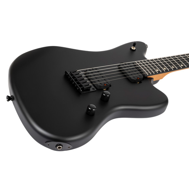 Spira J-400 MBK Electric Guitar, Satin Black 