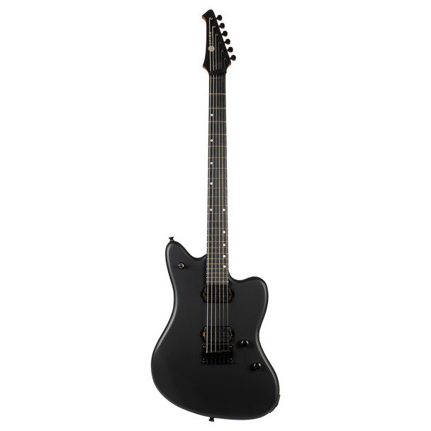 Spira J-400 MBK Baritone Electric Guitar, Satin Black 