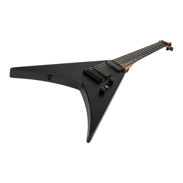 Spira V-407 MBK 7 String Electric Guitar, Satin Black 
