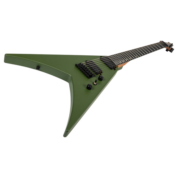 Spira V-407 MGR 7 String Electric Guitar, Satin Green 