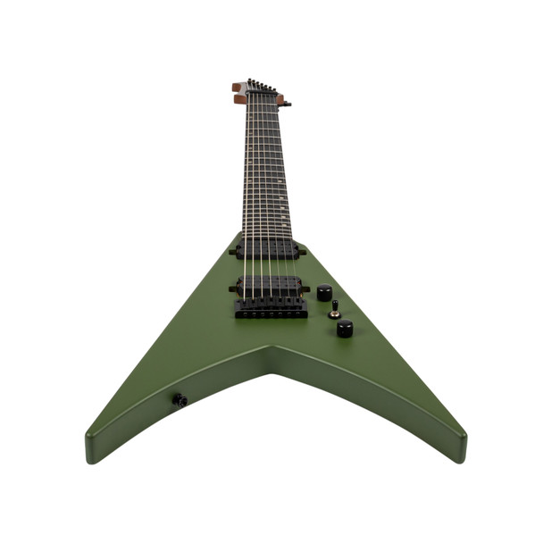 Spira V-407 MGR 7 String Electric Guitar, Satin Green 