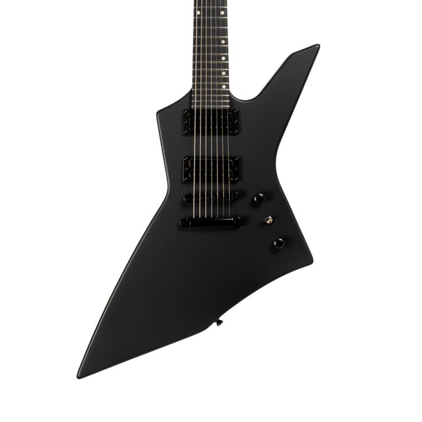 Spira X-407 MBK 7 String Electric Guitar, Satin Black 