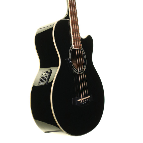Ibanez AEB8EBK Electro-Acoustic Bass Guitar, Black (pre-owned)