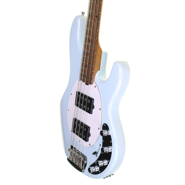 Sterling by Music Man StingRay HH Ray34 Bass Guitar in Daphne Blue (ex-display)
