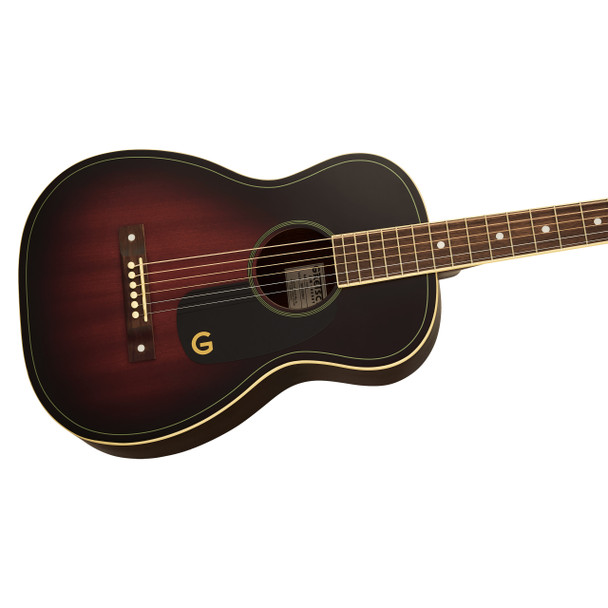 Gretsch Jim Dandy Parlor Acoustic Guitar, Deep Cherry Burst 