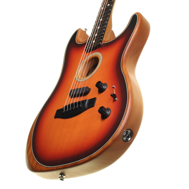 Fender American Acoustasonic Stratocaster Guitar, Sunburst with Gig Bag (pre-owned)