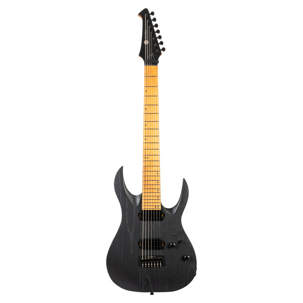 Spira S-607 ABK 7 String Electric Guitar, Black Stain 