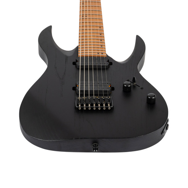 Spira S-607 ABK 7 String Electric Guitar, Black Stain 