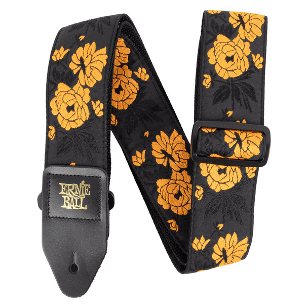 Ernie Ball Jacquard Guitar Strap, Tangerine Rose 