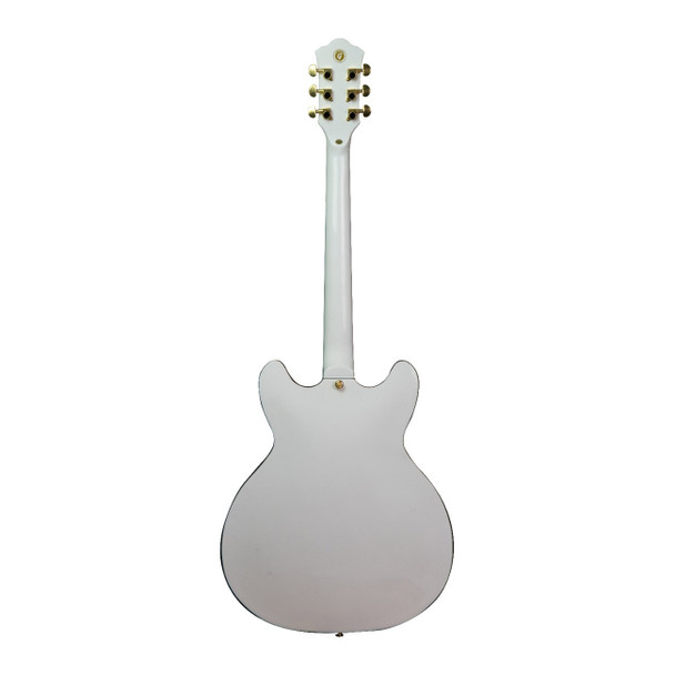 Gould GE50WHT Union Semi Hollow Electric Guitar, White  