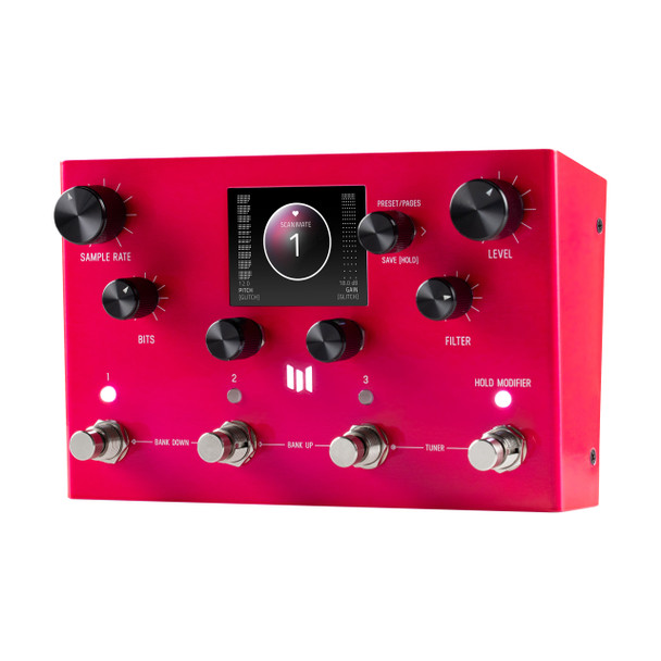 Meris Ottobit X Modular Degradation Texture Engine Pedal, Ltd Hot Pink 