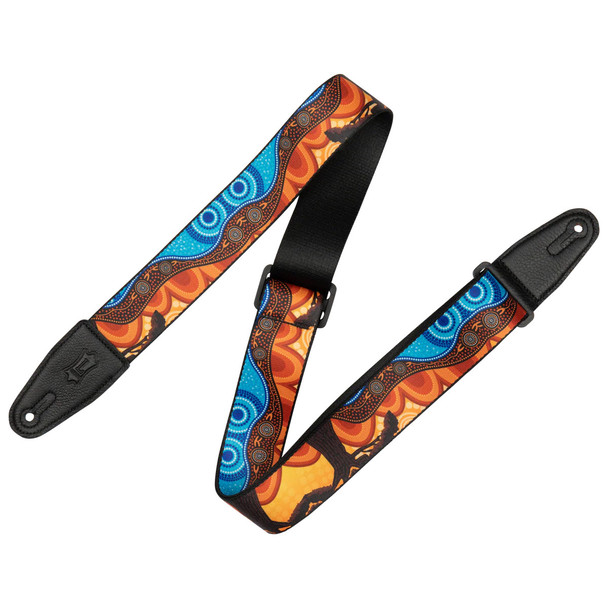 Levys Down Under Poly Guitar Strap Landscape Design 