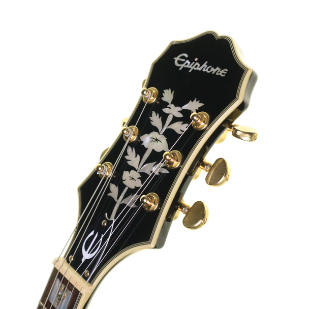 Epiphone Sheraton II PRO Electric Guitar, Ebony with Hard Case (pre-owned)