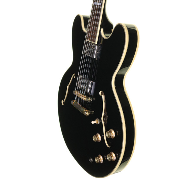 Epiphone Sheraton II PRO Electric Guitar, Ebony with Hard Case (pre-owned)