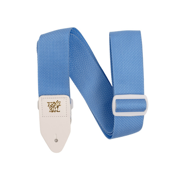 Ernie Ball Polypro Guitar Strap, Soft Blue & White 