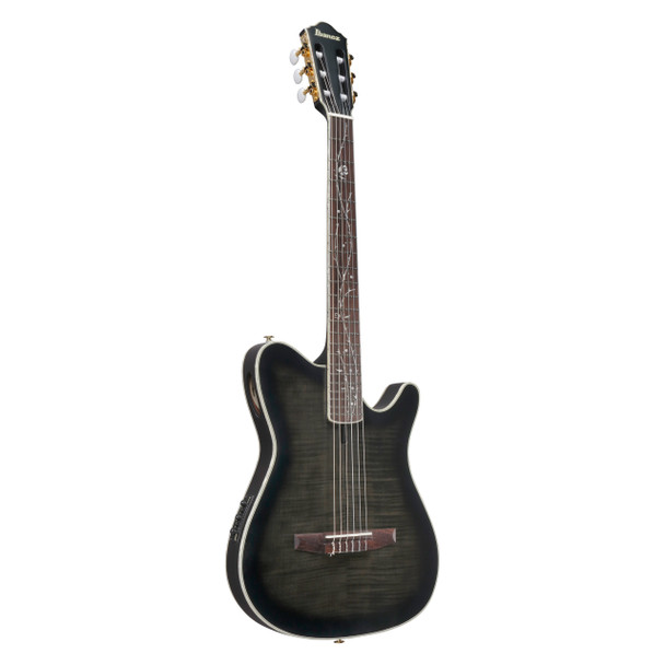 Ibanez TOD20FMN-BFL Tim Henson Nylon Electro-Acoustic Guitar, Black Burst Fade 