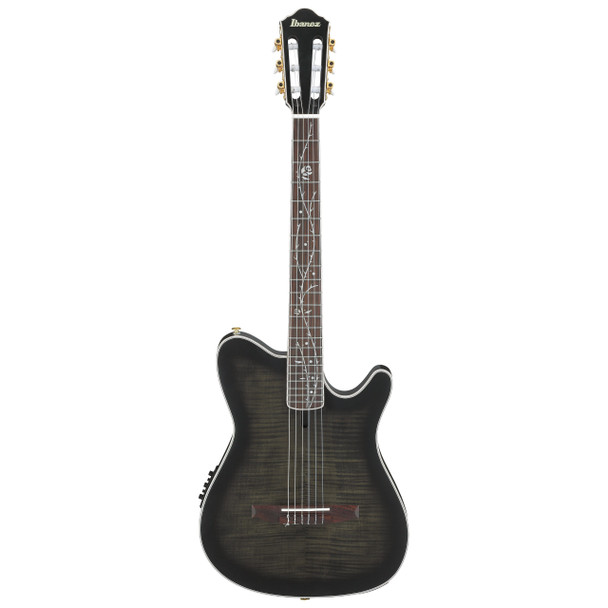 Ibanez TOD20FMN-BFL Tim Henson Nylon Electro-Acoustic Guitar, Black Burst Fade 