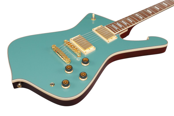 Ibanez IC420-CGM Iceman Electric Guitar, Coral Green Metallic 