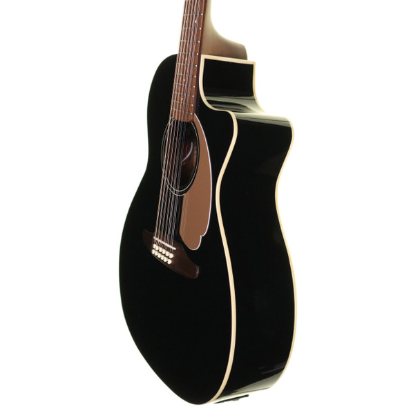 Fender California Series Villager 12 String Electro Acoustic, Black with Gig Bag (pre-owned)