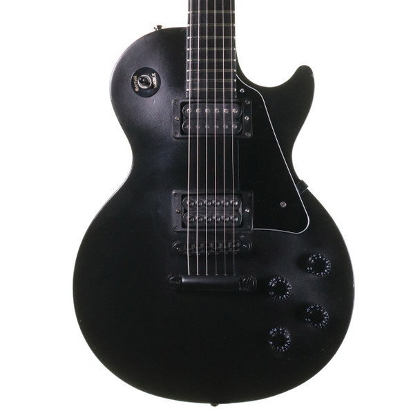 Gibson Les Paul Gothic Electric Guitar, Black (Refinished, No Case) (pre-owned)