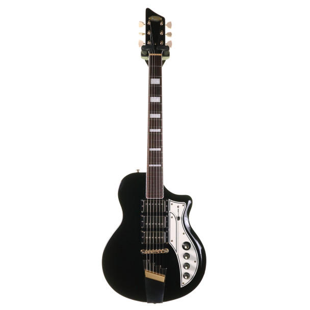 Supro Tri-Tone 1275JB Electric Guitar, Black with Hard Case (pre-owned)