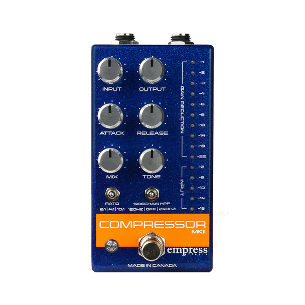 Empress Effects Compressor MKII Effects Pedal, Blue Sparkle 