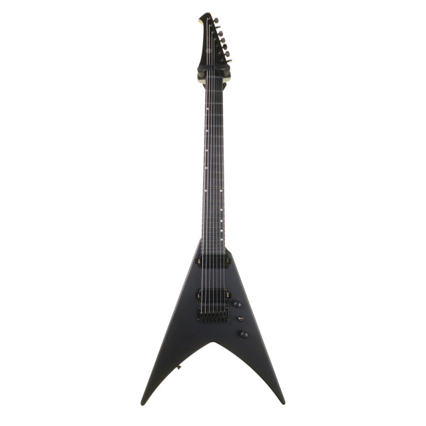 Spira V-407 MBK 7 String Electric Guitar, Satin Black  (b-stock)