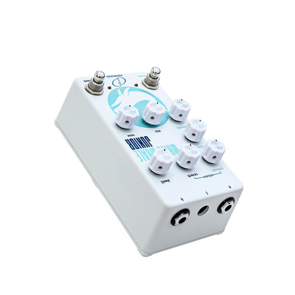 Crazy Tube Circuits White Whale Jr Analog Spring Reverb with Tremolo Effects Pedal 