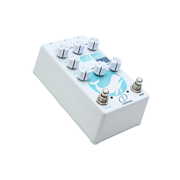 Crazy Tube Circuits White Whale Jr Analog Spring Reverb with Tremolo Effects Pedal 