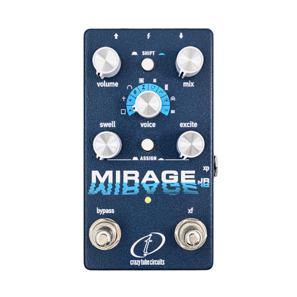 Crazy Tube Circuits Mirage Jr Studio Grade Digital Reverb Effects Pedal 