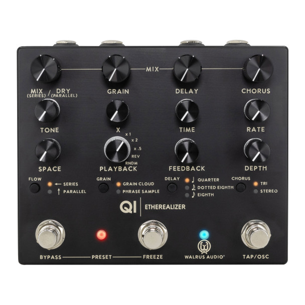 Walrus Audio Qi Etherealizer Multi Effects Pedal, Black 