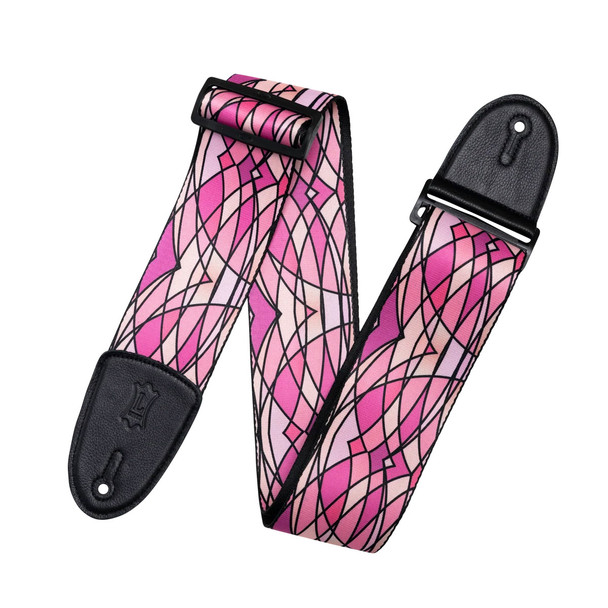 Levys Stained Glass Series 3 Inch Guitar Strap3 inch, Pink 