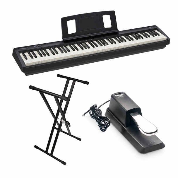 Roland FP-10 88 Note Compact Digital Piano Complete Bundle 