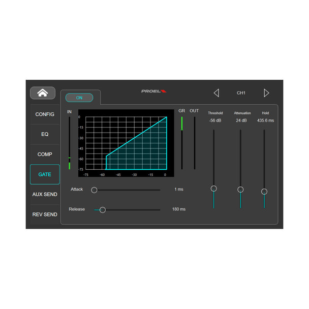 Proel Digipad8 Digital Mixer with Motorised Faders 