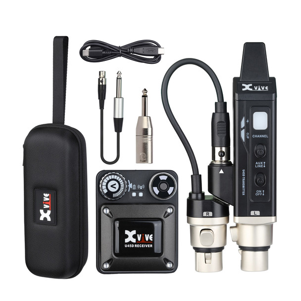 XVIVE U45D Stereo IEM Wireless System, 5.8GHz, Black 