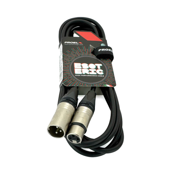 Proel Professional Neutrik 3m/10ft Male XLR to Female XLR Cable (ESO210LU3) 