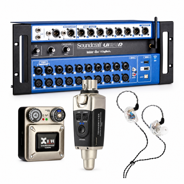 Soundcraft Ui24R Wireless IEM Bundle 